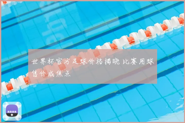 世界杯官方足球价格揭晓 比赛用球售价成焦点