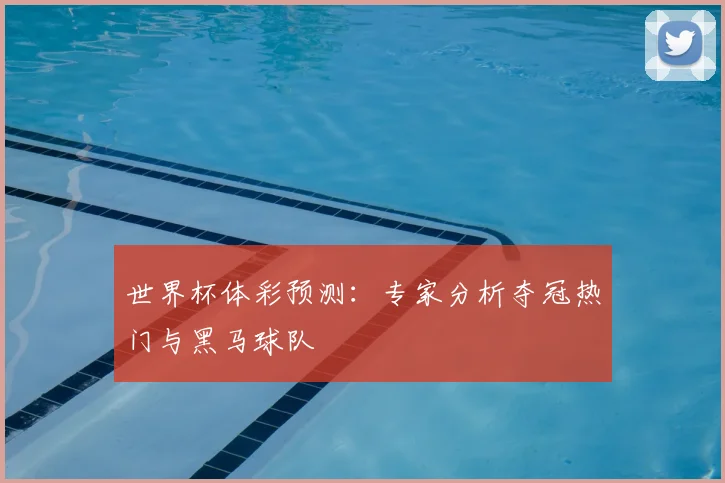 世界杯体彩预测:专家分析夺冠热门与黑马球队