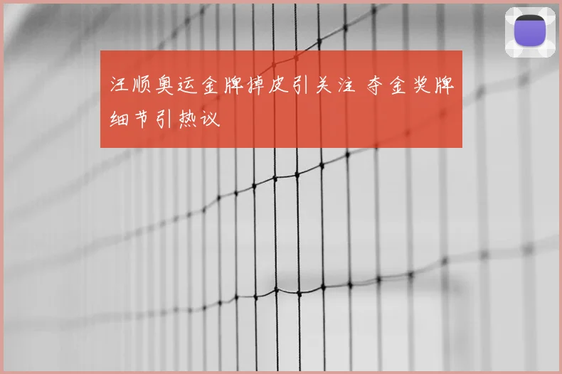 汪顺奥运金牌掉皮引关注 夺金奖牌细节引热议